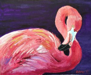flamingo acrylic